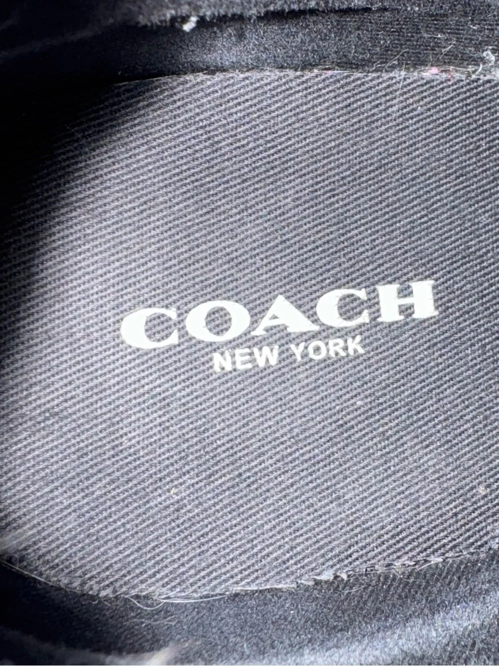 Coach Signature Sneakers Black Gray High Top Logo Lace Up Women’s 7.5